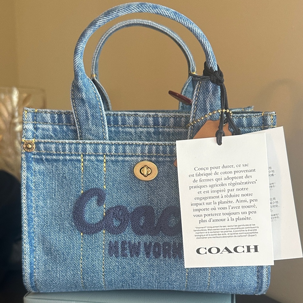 Coach Denim Blue Tote Bag